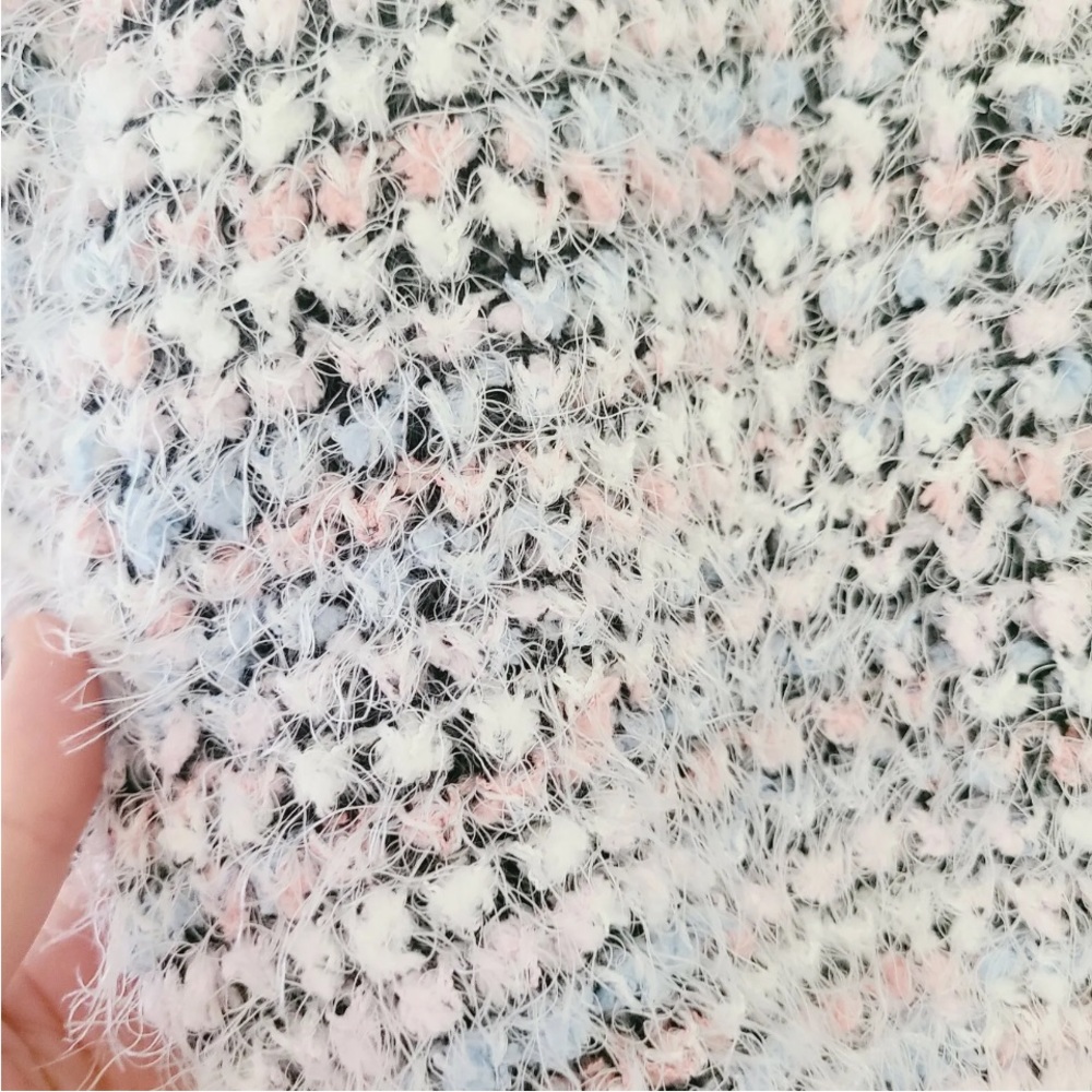 Made With Love Multi Color Fuzzy Sweater Sz M - Picture 5 of 5